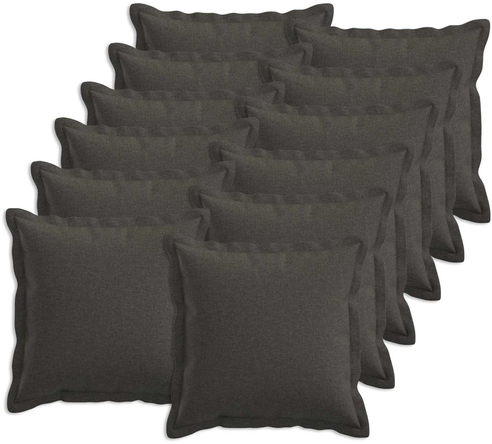 Pagalvėlės užvalkalas 12 pcs HOUTEN Tamsiai pilka 45 x 45 cm