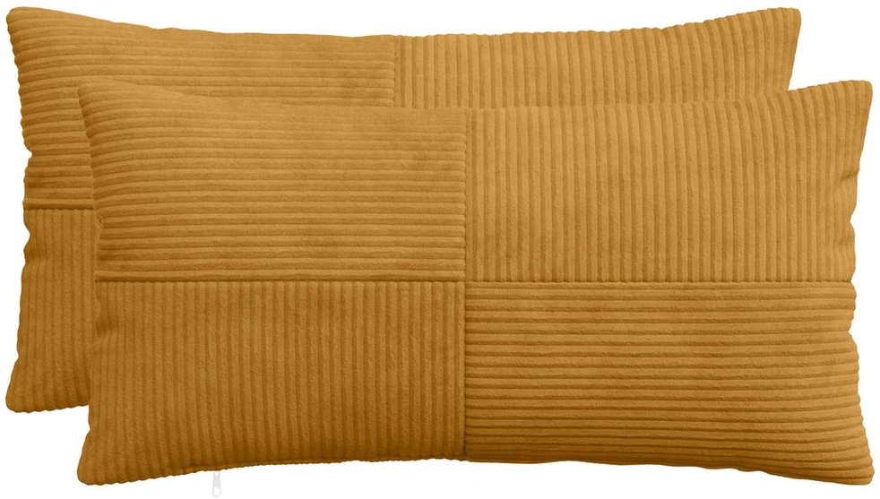 Pagalvėlės užvalkalas 2 pcs ALMELO Geltona 40 x 80 cm mančester
