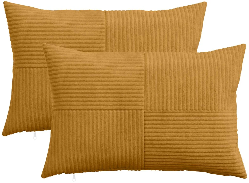 Pagalvėlės užvalkalas 2 pcs ALMELO Geltona 50 x 80 cm mančester