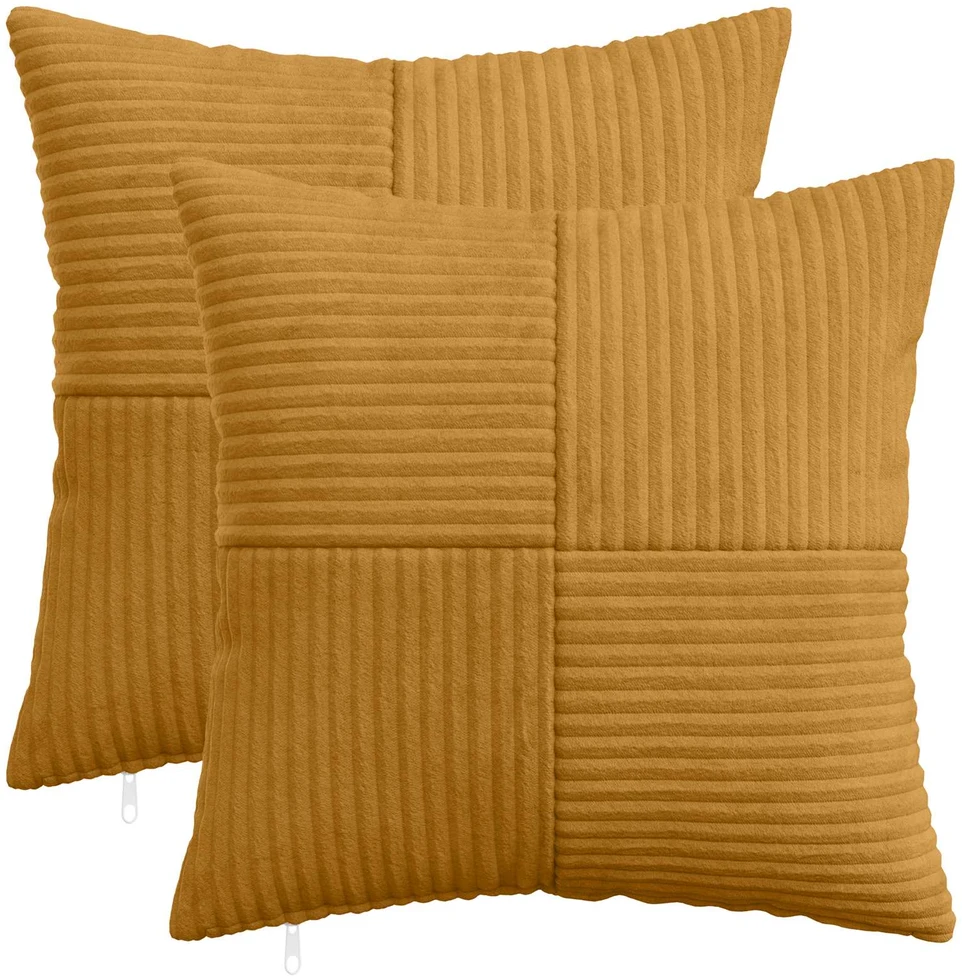 Pagalvėlės užvalkalas 2 pcs ALMELO Geltona 50 x 50 cm mančester