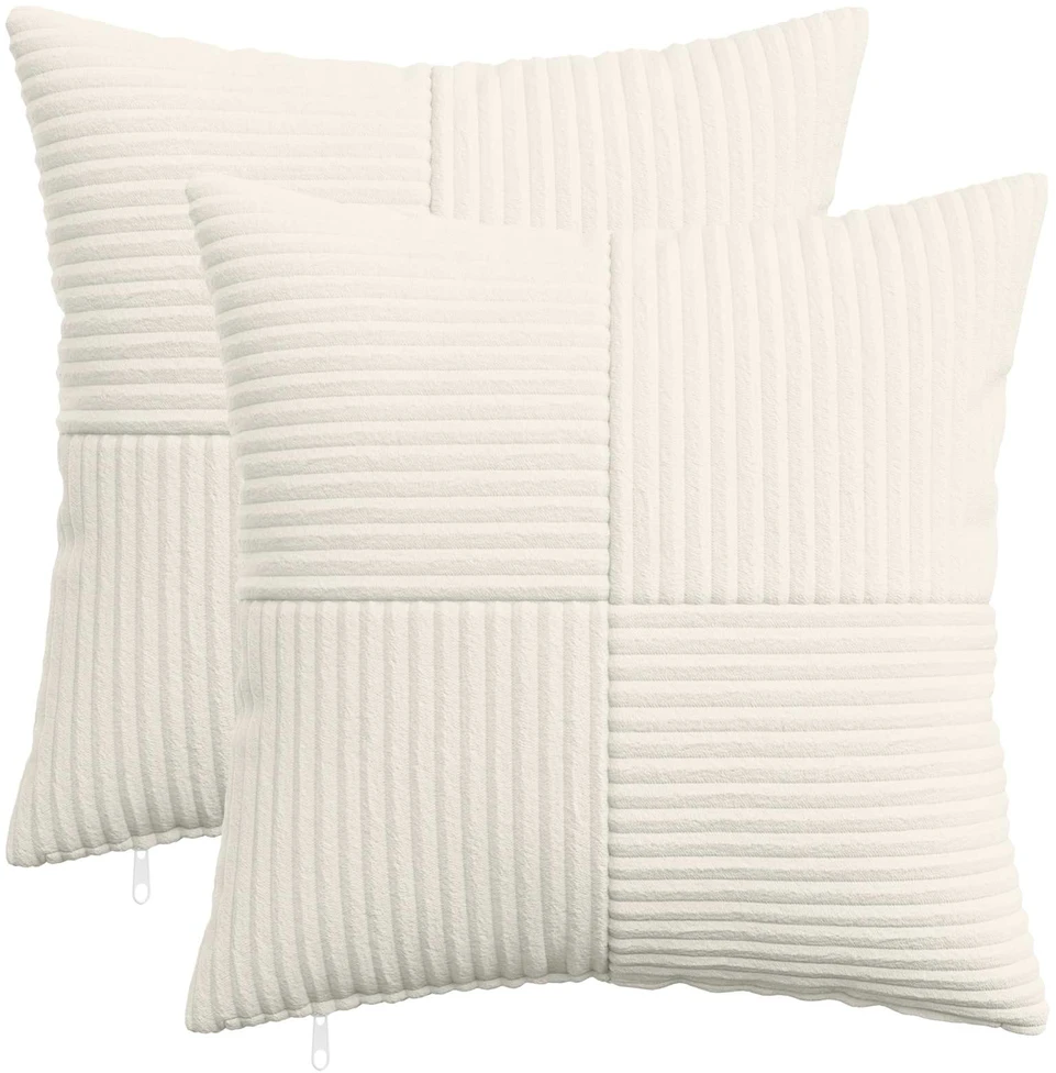 Pagalvėlės užvalkalas 2 pcs ALMELO Kreminė 35 x 35 cm mančester
