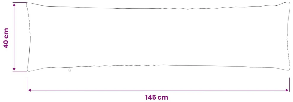 Pagalvėlės užvalkalas 2 pcs ALMELO Kreminė 40 x 145 cm
