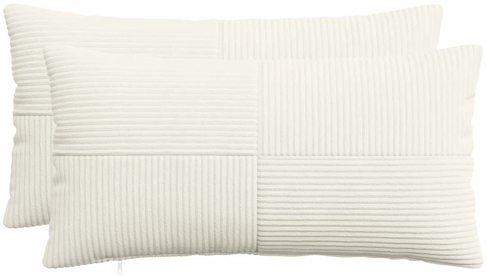 Pagalvėlės užvalkalas 2 pcs ALMELO Kreminė 40 x 80 cm mančester
