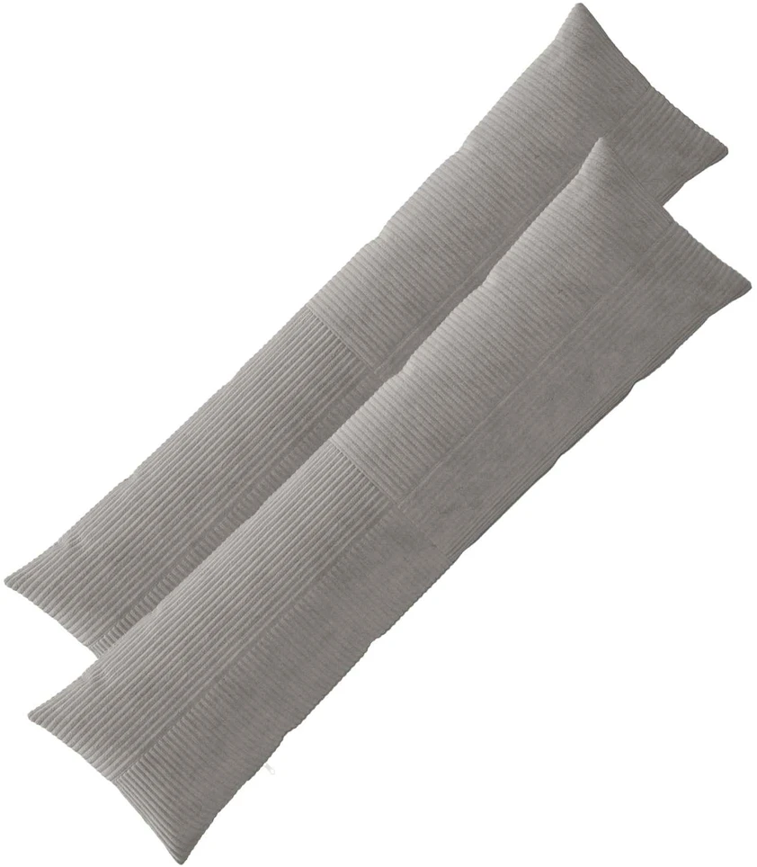 Pagalvėlės užvalkalas 2 pcs ALMELO Šviesiai pilka 40 x 145 cm