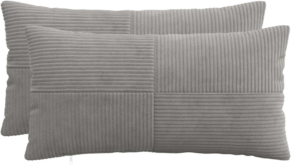 Pagalvėlės užvalkalas 2 pcs ALMELO Šviesiai pilka 40 x 80 cm