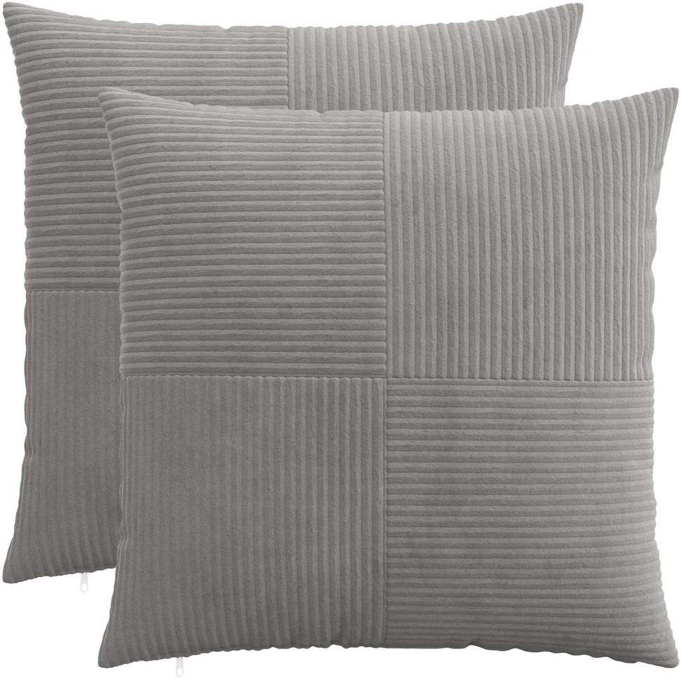 Pagalvėlės užvalkalas 2 pcs ALMELO Šviesiai pilka 60 x 60 cm