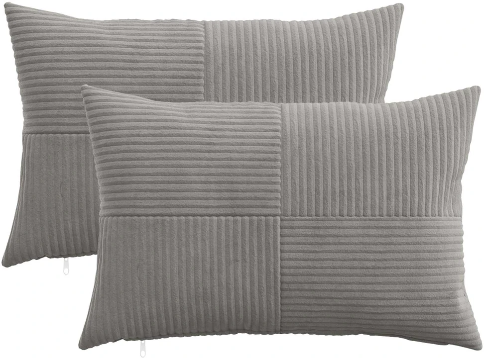 Pagalvėlės užvalkalas 2 pcs ALMELO Šviesiai pilka 40 x 60 cm
