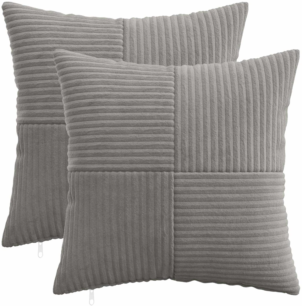 Pagalvėlės užvalkalas 2 pcs ALMELO Šviesiai pilka 45 x 45 cm