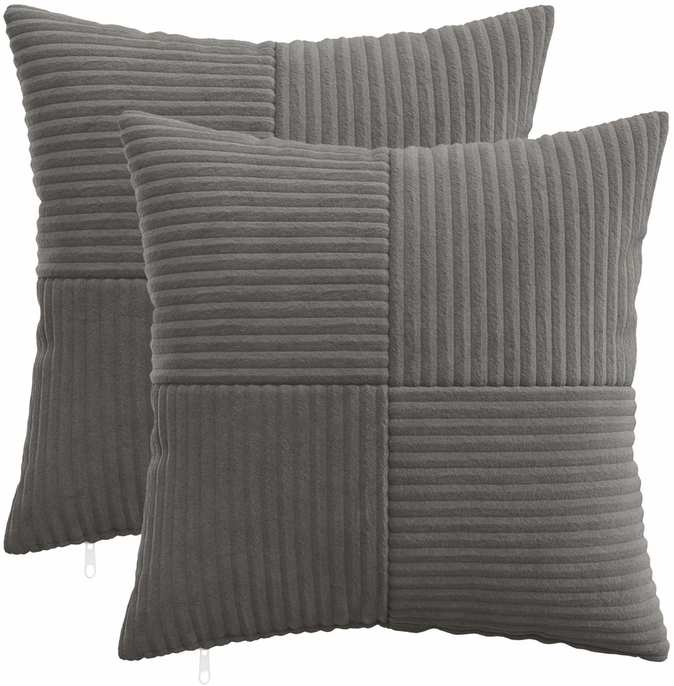 Pagalvėlės užvalkalas 2 pcs ALMELO Tamsiai pilka 40 x 40 cm