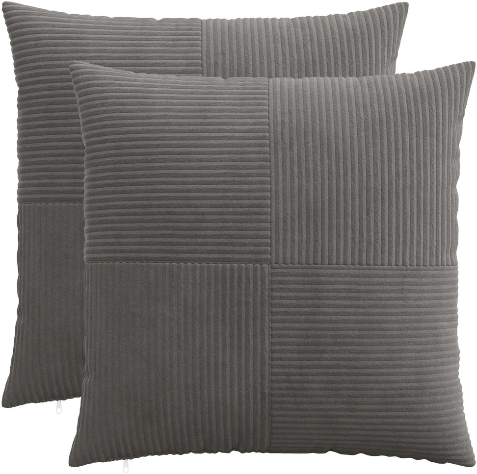 Pagalvėlės užvalkalas 2 pcs ALMELO Tamsiai pilka 55 x 55 cm
