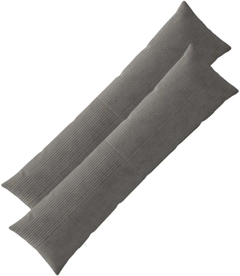 Pagalvėlės užvalkalas 2 pcs ALMELO Tamsiai pilka 40 x 145 cm
