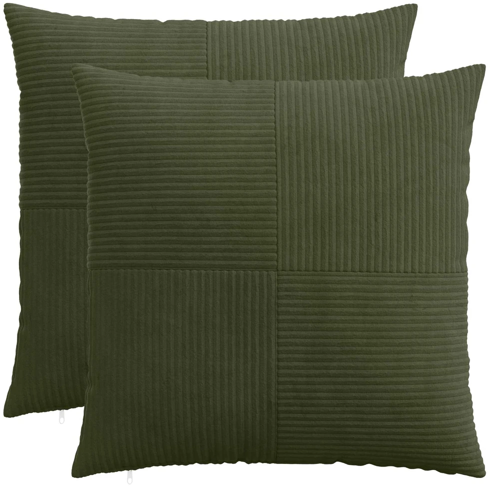 Pagalvėlės užvalkalas 2 pcs ALMELO Žalia 65 x 65 cm mančester