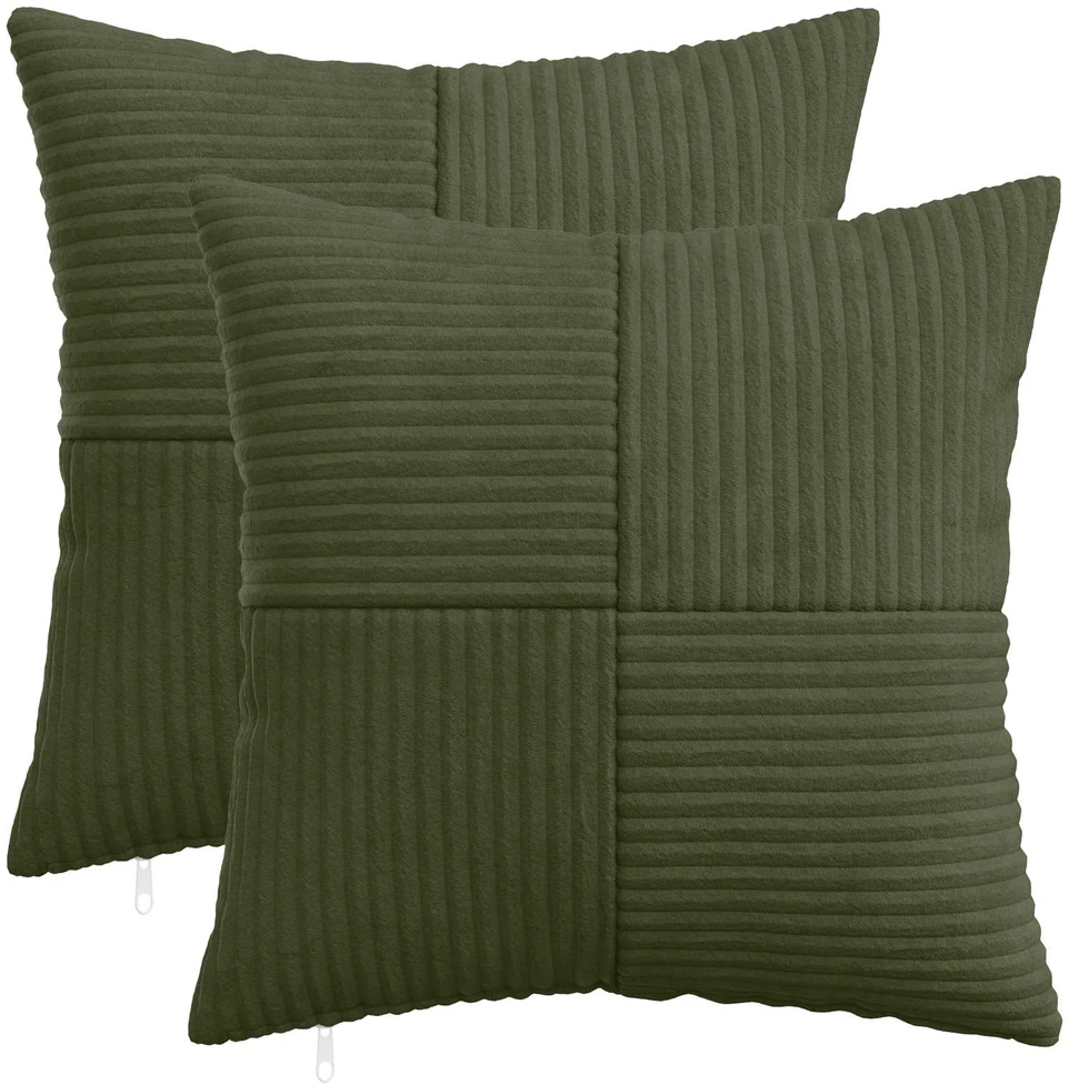 Pagalvėlės užvalkalas 2 pcs ALMELO Žalia 50 x 50 cm mančester