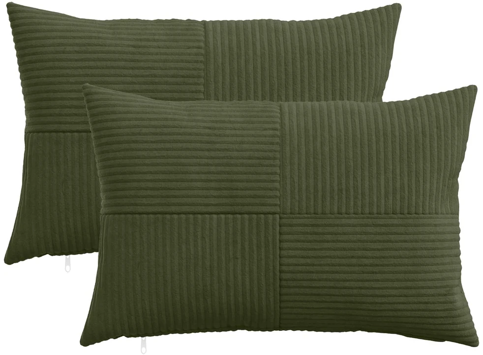 Pagalvėlės užvalkalas 2 pcs ALMELO Žalia 30 x 50 cm mančester