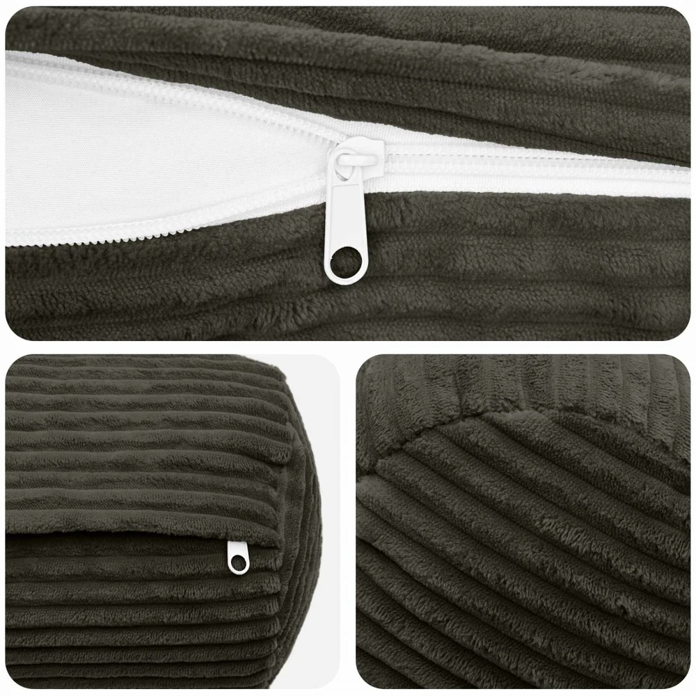 Pagalvėlės užvalkalas 2 pcs HEERLEN Antracito Ø 15 x 40 cm