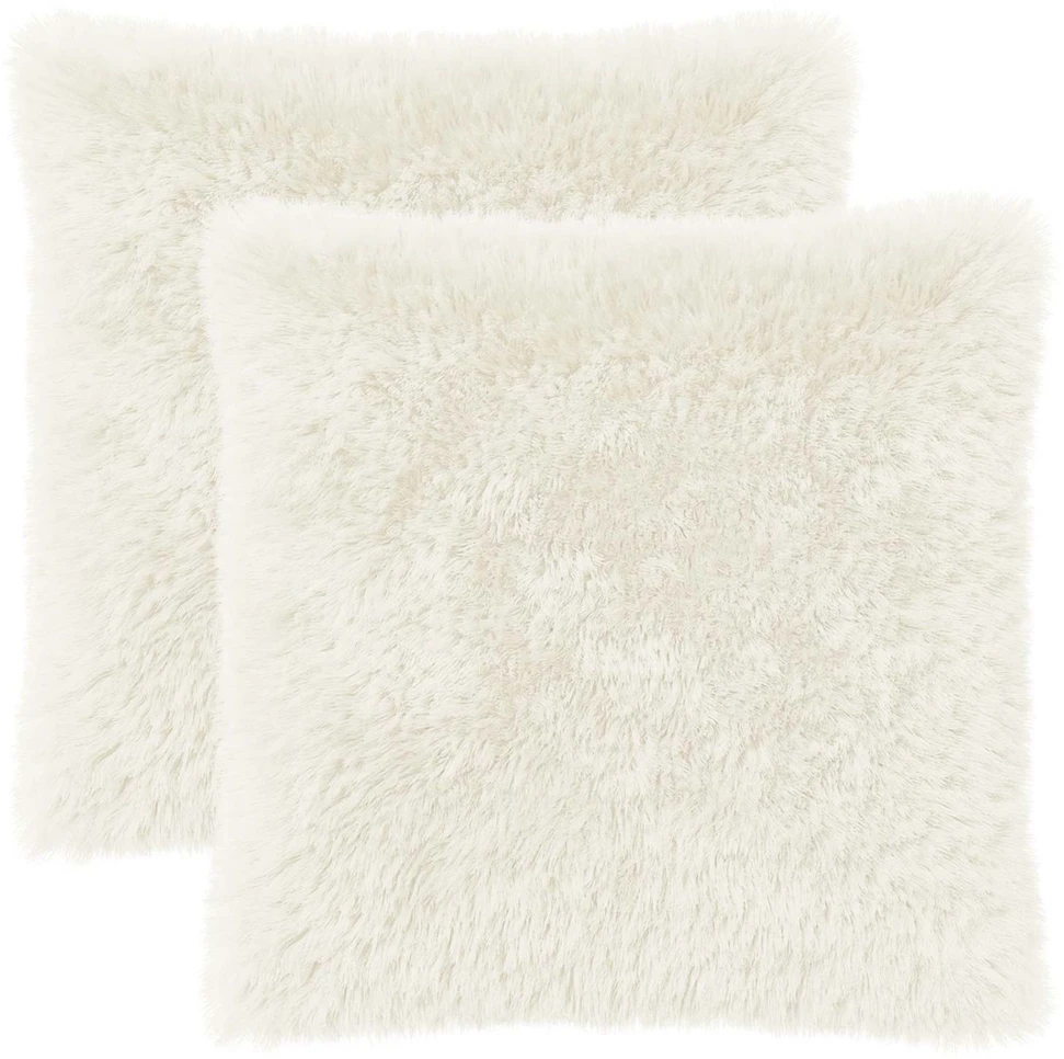 Pagalvėlės užvalkalas 2 pcs HEERLEN Balta 65 x 65 cm PV pūkinis