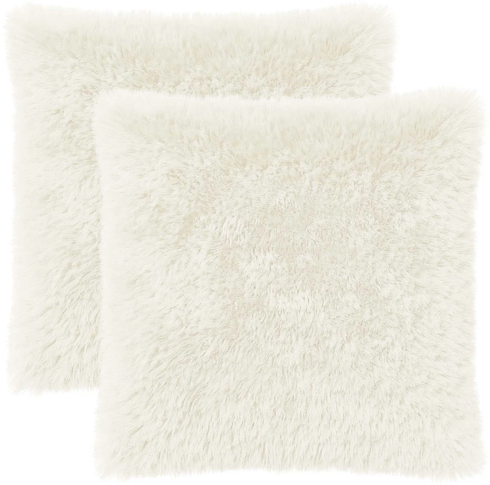 Pagalvėlės užvalkalas 2 pcs HEERLEN Balta 80 x 80 cm PV pūkinis