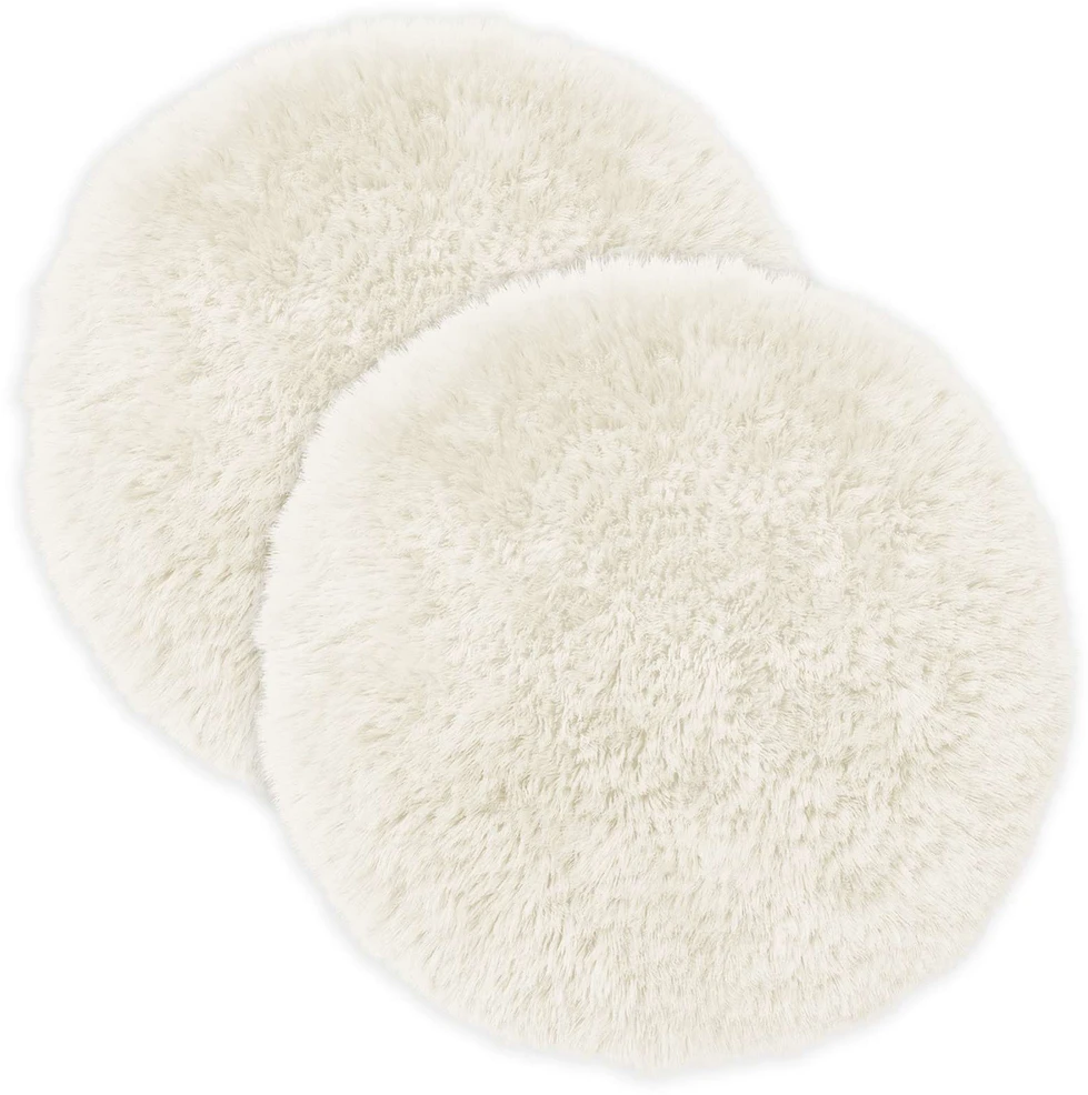 Pagalvėlės užvalkalas 2 pcs HEERLEN Balta Ø 40 cm PV pūkinis
