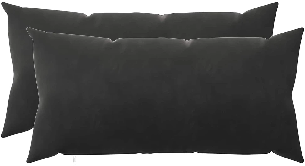 Pagalvėlės užvalkalas 2 pcs HEERLEN Juoda 40 x 70 cm Aksomas