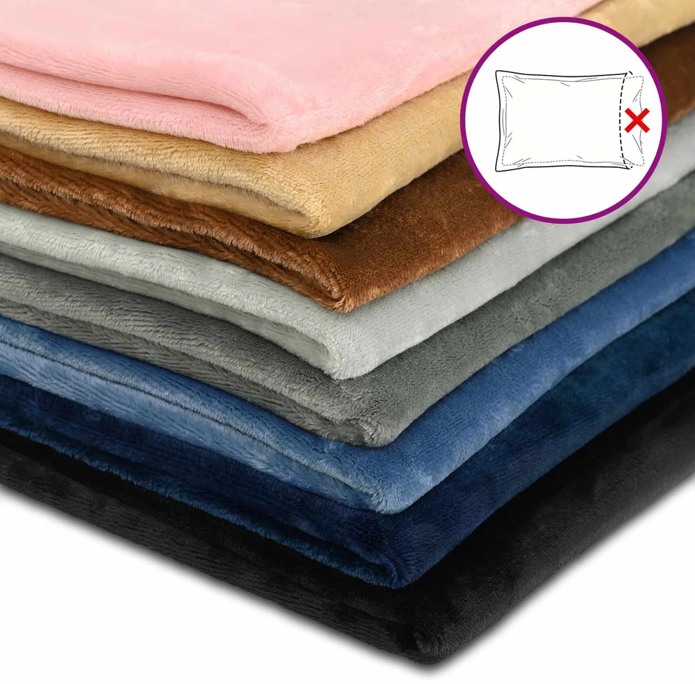 Pagalvėlės užvalkalas 2 pcs HEERLEN Juoda 40 x 40 cm Flanelė