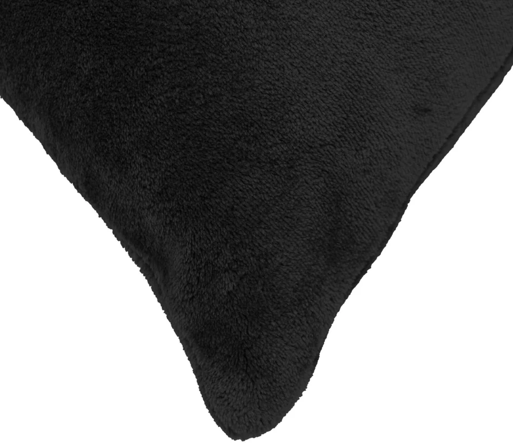 Pagalvėlės užvalkalas 2 pcs HEERLEN Juoda 40 x 40 cm Flanelė