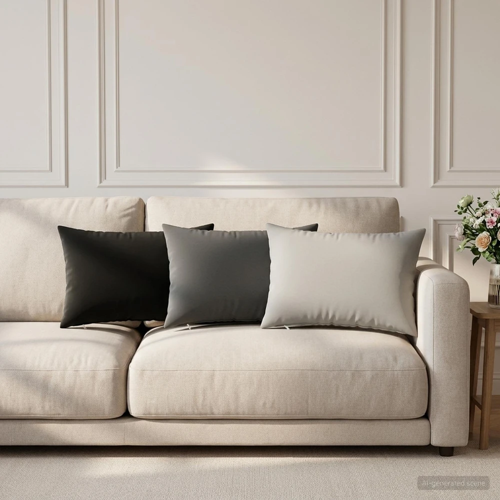 Pagalvėlės užvalkalas 2 pcs HEERLEN Juoda 30 x 50 cm