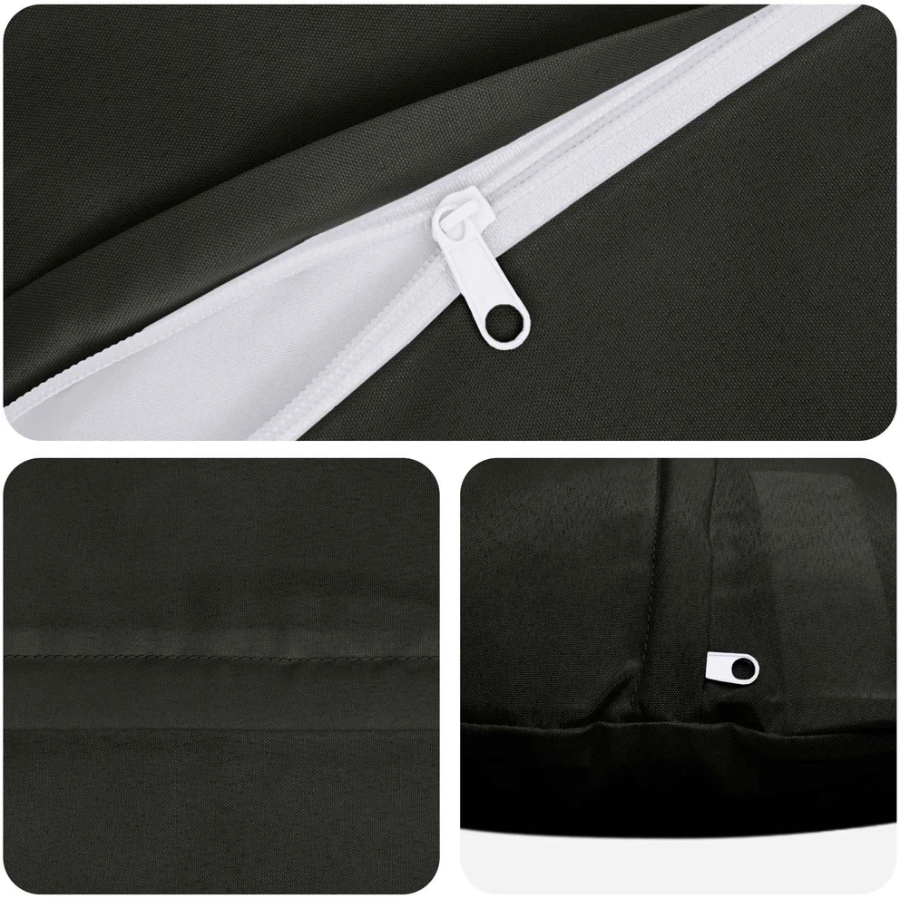 Pagalvėlės užvalkalas 2 pcs HEERLEN Juoda Ø 60 cm Poliesteris