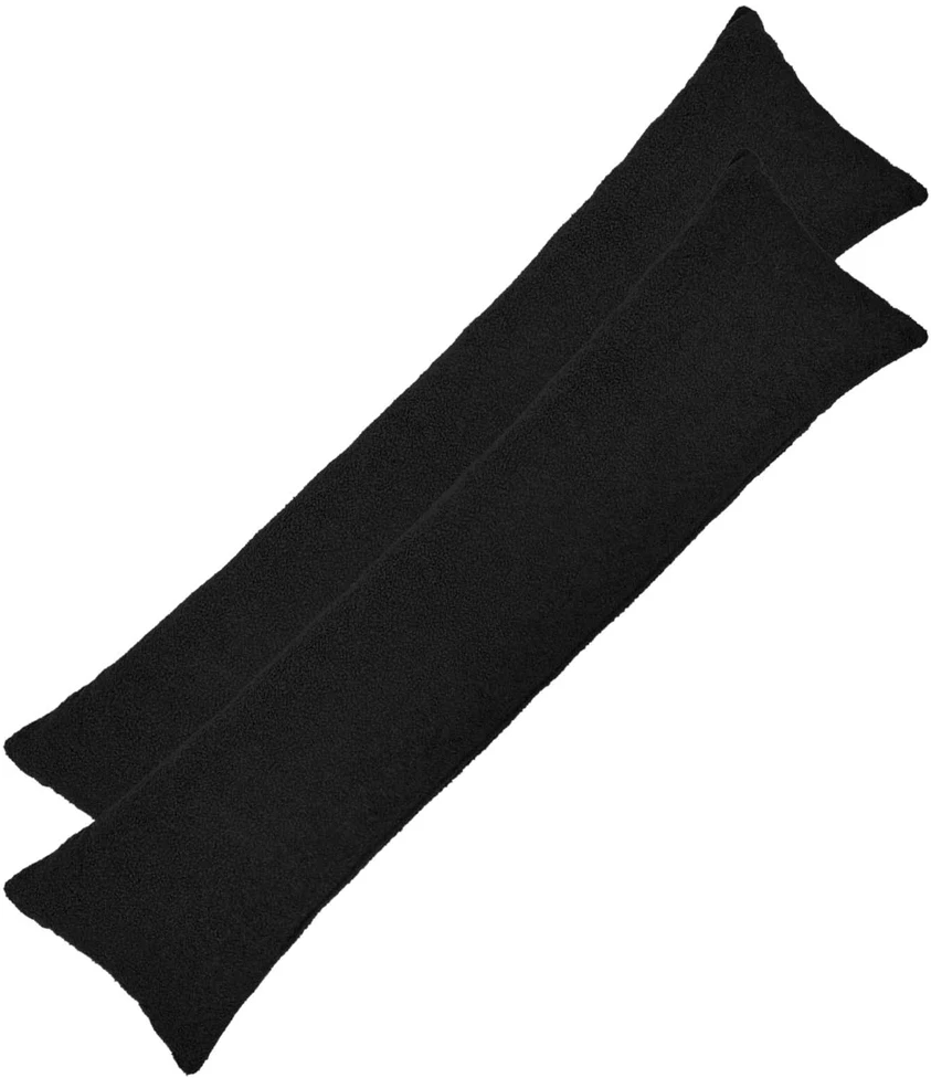 Pagalvėlės užvalkalas 2 pcs HEERLEN Juoda 40 x 145 cm Bouclé