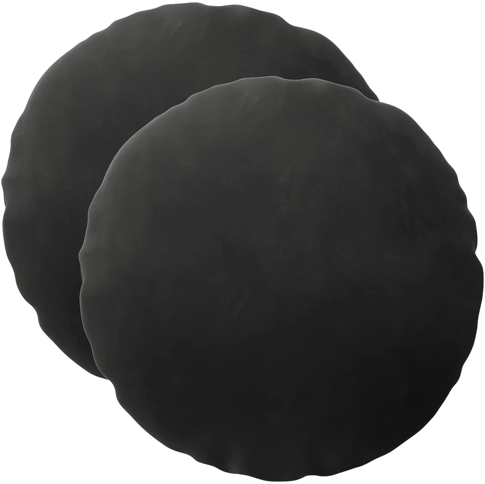 Pagalvėlės užvalkalas 2 pcs HEERLEN Juoda Ø 50 cm Aksomas