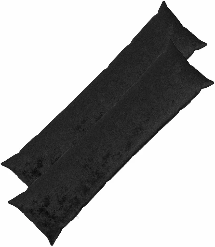Pagalvėlės užvalkalas 2 pcs HEERLEN Juoda 40 x 145 cm Flanelė