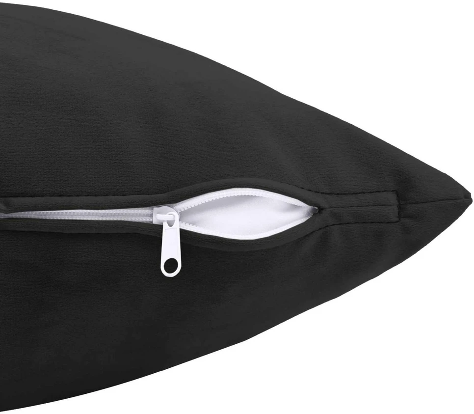 Pagalvėlės užvalkalas 2 pcs HEERLEN Juoda 40 x 145 cm Aksomas