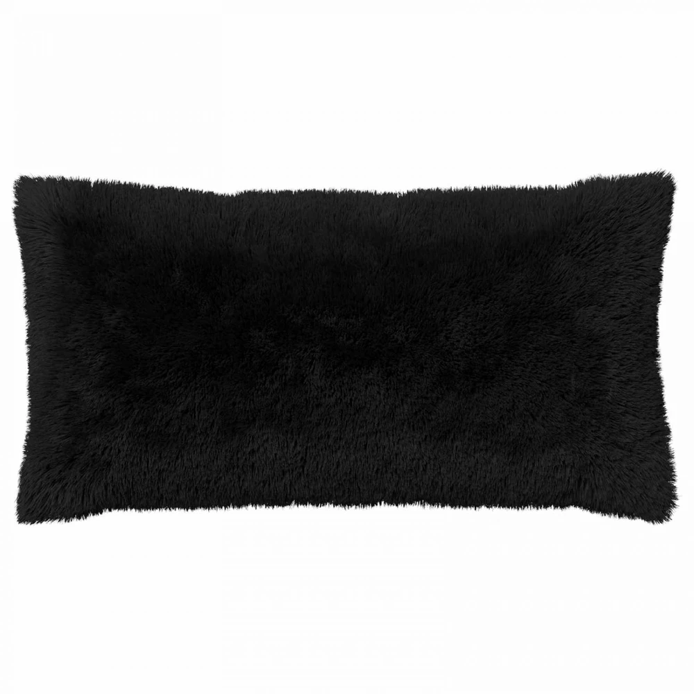 Pagalvėlės užvalkalas 2 pcs HEERLEN Juoda 40 x 70 cm PV pūkinis