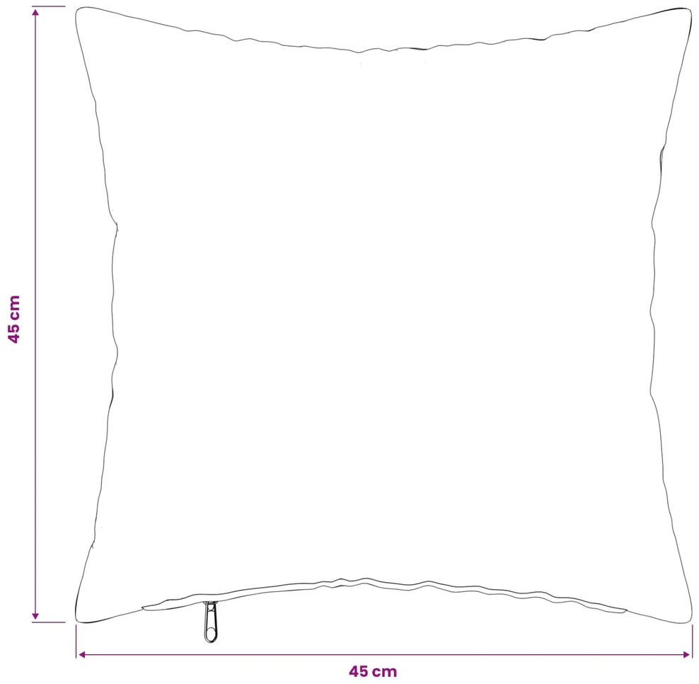 Pagalvėlės užvalkalas 2 pcs HEERLEN Juoda 45 x 45 cm Flanelė