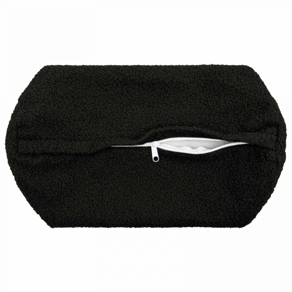 Pagalvėlės užvalkalas 2 pcs HEERLEN Juoda Ø 15 x 40 cm Bouclé