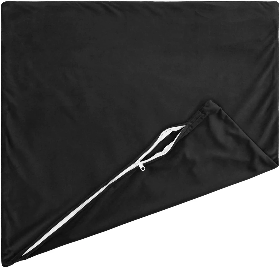 Pagalvėlės užvalkalas 2 pcs HEERLEN Juoda 40 x 40 cm Aksomas