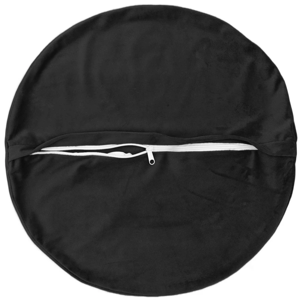 Pagalvėlės užvalkalas 2 pcs HEERLEN Juoda Ø 50 cm Aksomas