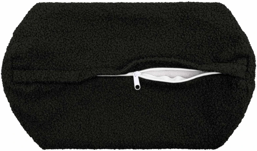 Pagalvėlės užvalkalas 2 pcs HEERLEN Juoda Ø 15 x 40 cm Bouclé