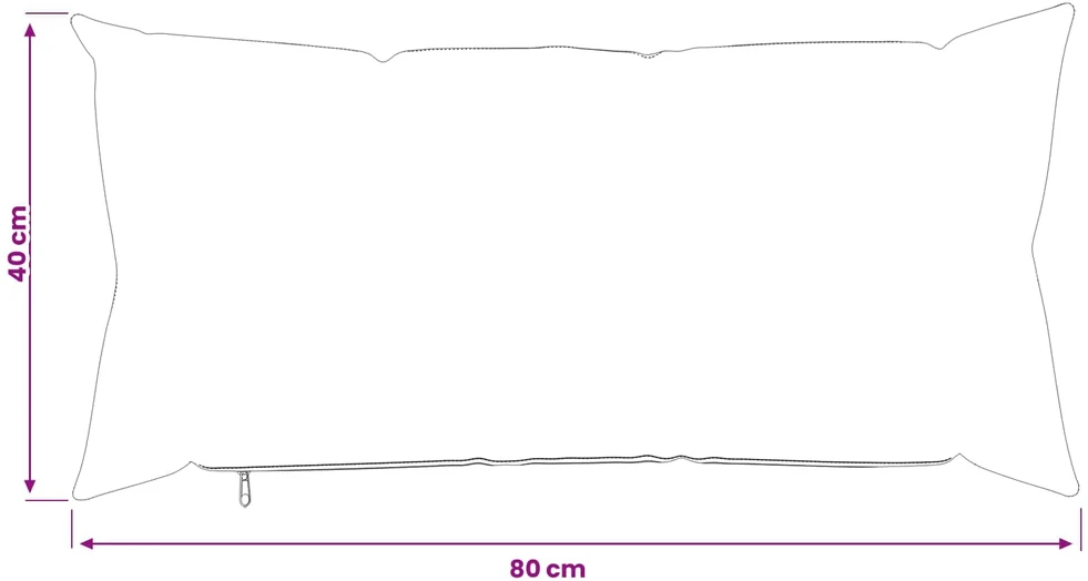 Pagalvėlės užvalkalas 2 pcs HEERLEN Juoda 40 x 80 cm Flanelė