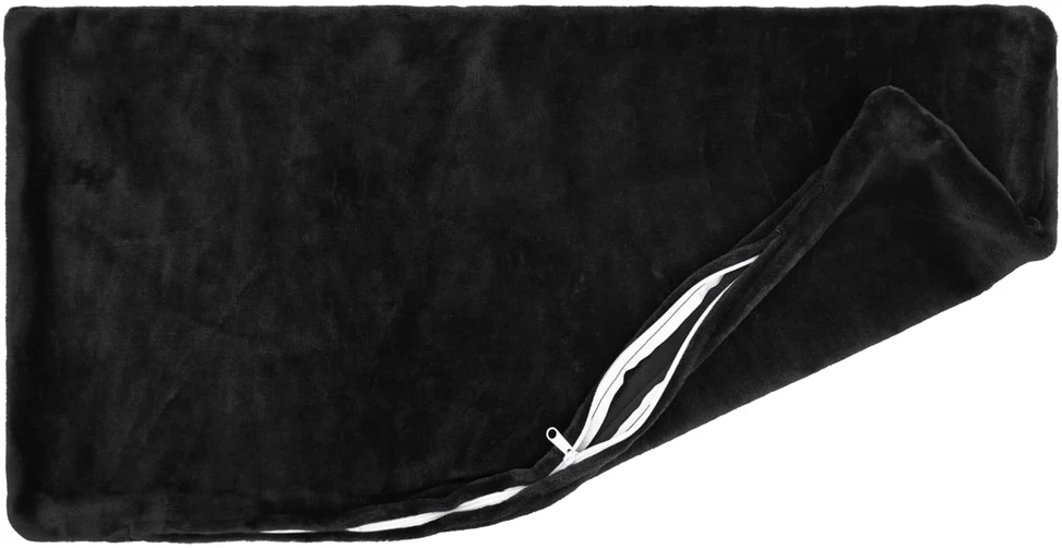 Pagalvėlės užvalkalas 2 pcs HEERLEN Juoda 40 x 80 cm Flanelė