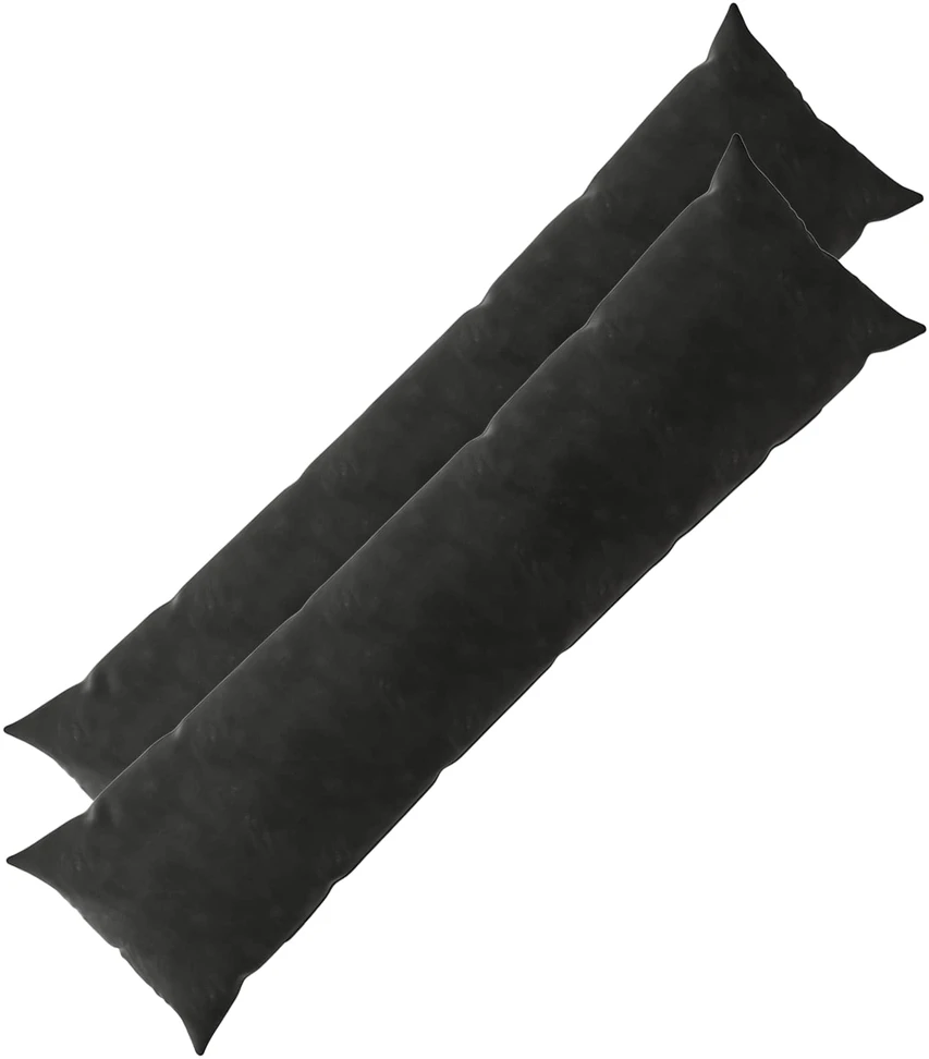 Pagalvėlės užvalkalas 2 pcs HEERLEN Juoda 40 x 145 cm Aksomas