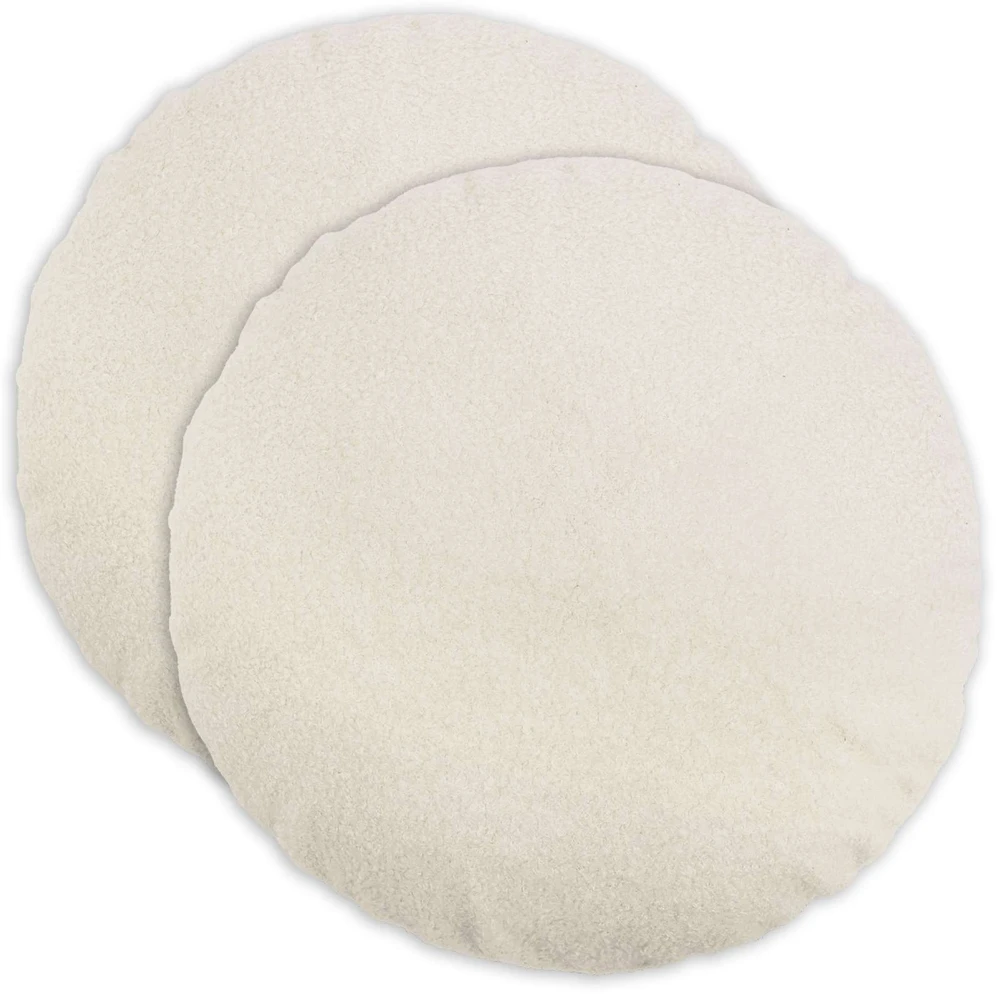 Pagalvėlės užvalkalas 2 pcs HEERLEN Kreminė Ø 60 cm Bouclé
