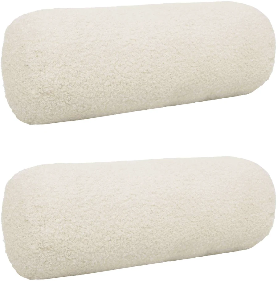 Pagalvėlės užvalkalas 2 pcs HEERLEN Kreminė Ø 15 x 40 cm Bouclé