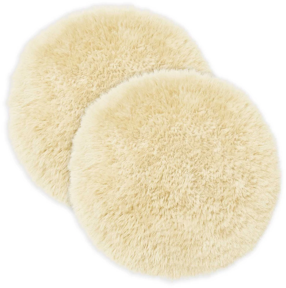 Pagalvėlės užvalkalas 2 pcs HEERLEN Kreminė Ø 60 cm PV pūkinis
