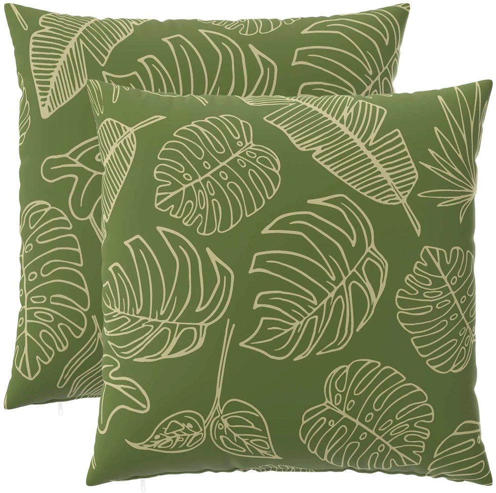Pagalvėlės užvalkalas 2 pcs HEERLEN Lapų dizainas 80 x 80 cm