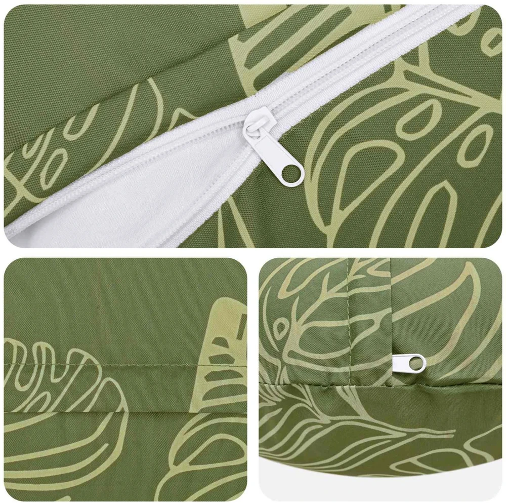 Pagalvėlės užvalkalas 2 pcs HEERLEN Lapų dizainas Ø 40 cm