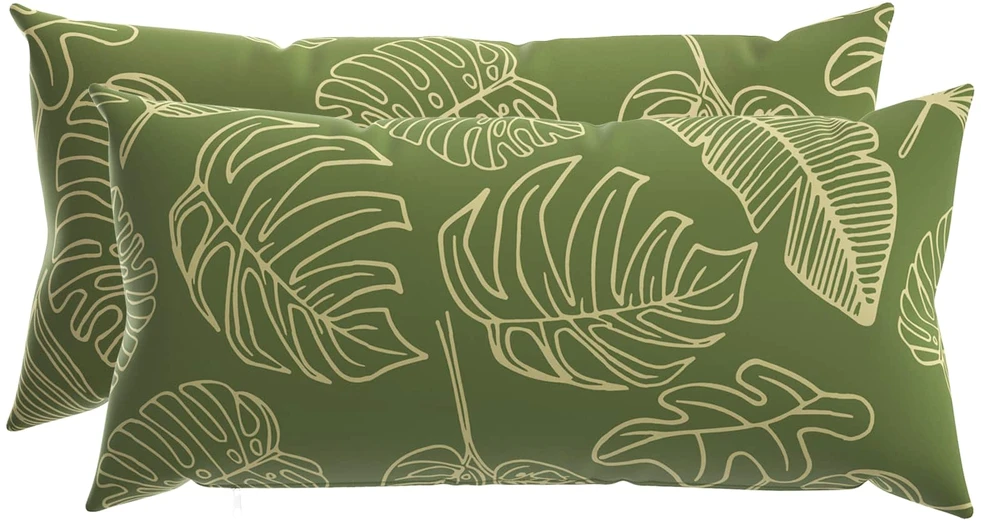 Pagalvėlės užvalkalas 2 pcs HEERLEN Lapų dizainas 40 x 80 cm
