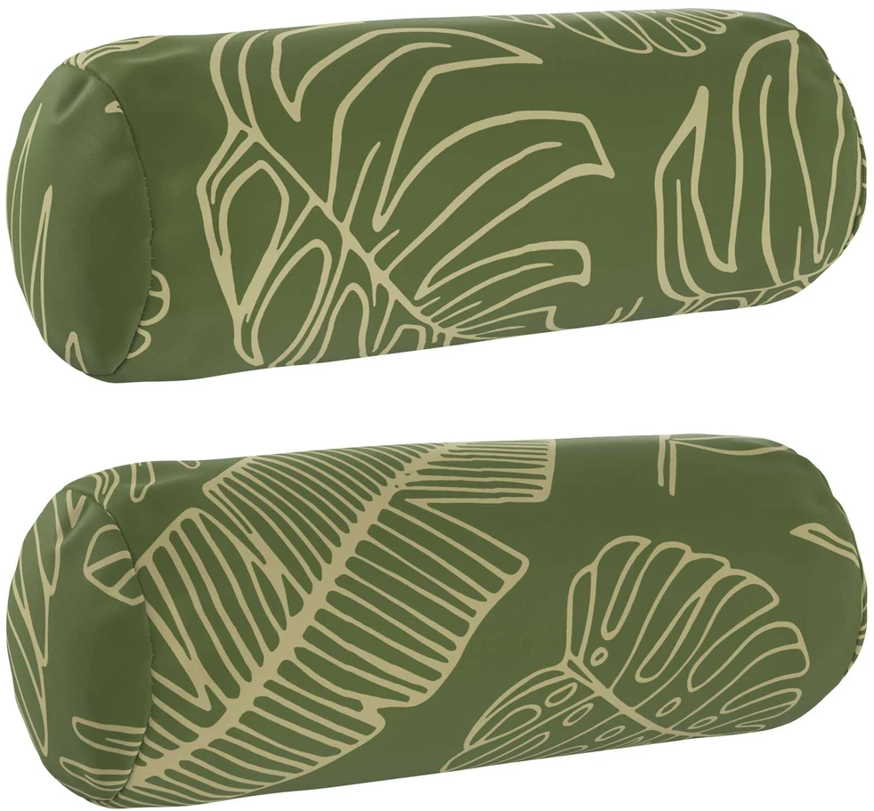 Pagalvėlės užvalkalas 2 pcs HEERLEN Lapų dizainas Ø 15 x 40 cm