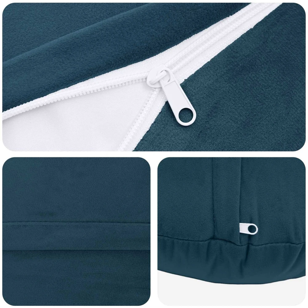Pagalvėlės užvalkalas 2 pcs HEERLEN Mėlyna Ø 30 cm Aksomas