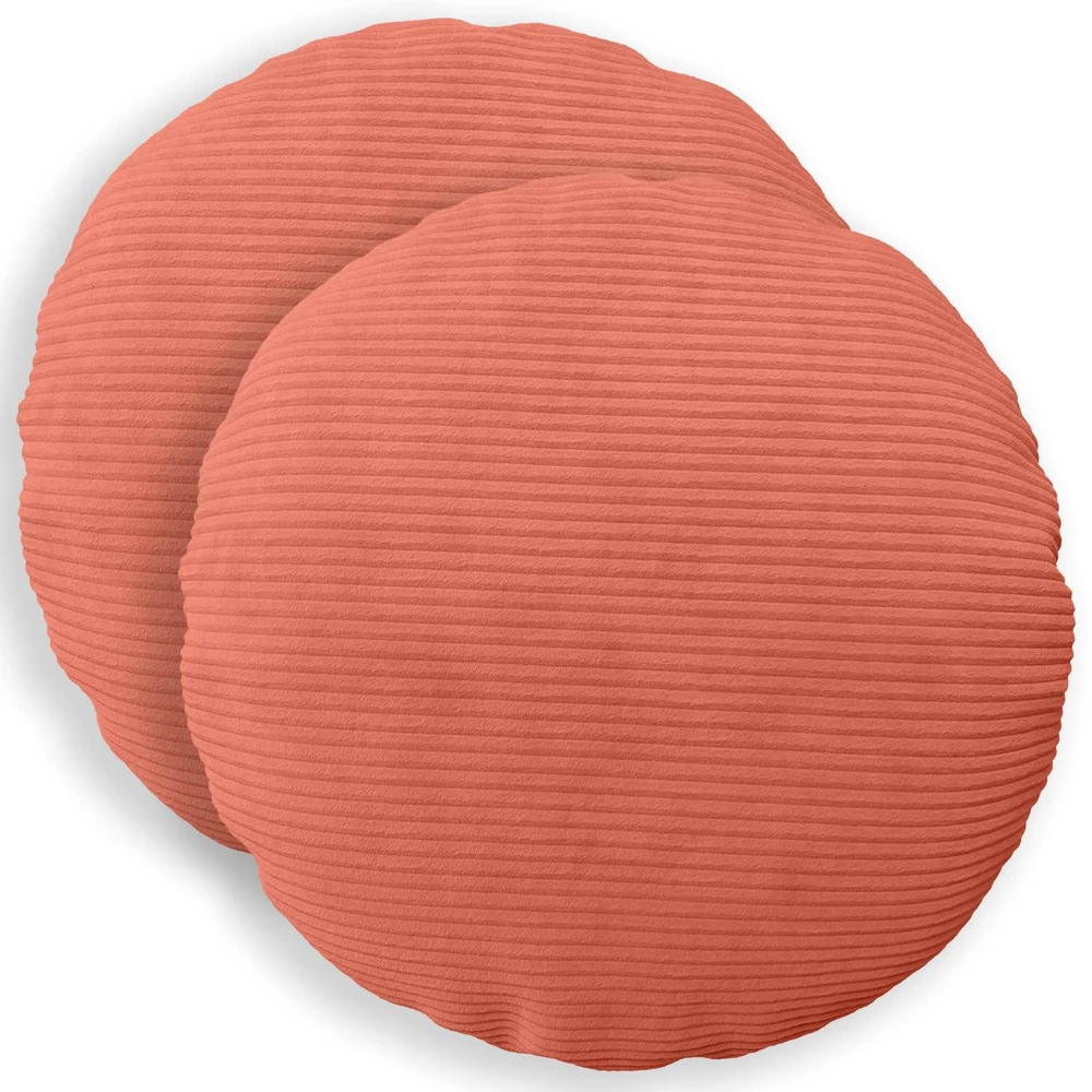 Pagalvėlės užvalkalas 2 pcs HEERLEN Raudona oranžinė Ø 50 cm