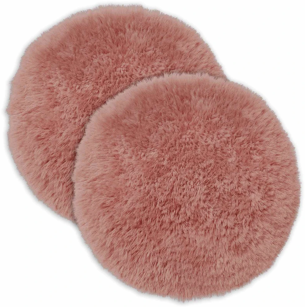 Pagalvėlės užvalkalas 2 pcs HEERLEN Rožinė Ø 40 cm PV pūkinis